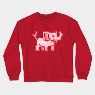 Republican Elephant Pixel Art Political Crewneck Sweatshirt